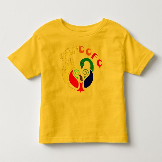 RETRO SANKOFA KIND KINDER SHIRTS (Voorkant)