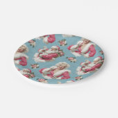 Retro Santa and Glam Holiday Cheer Papieren Bordje (Gekanteld)