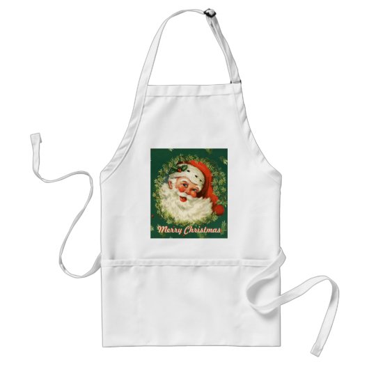 Retro Santa Apron Standaard Schort (Voorkant)