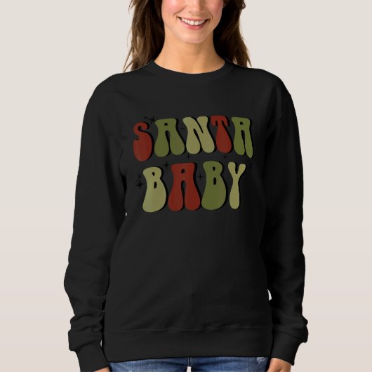 Retro Santa Baby Christmas Merry Xmas  for Men Wom Trui (Voorkant)