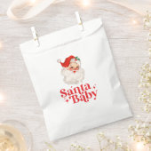 Retro Santa Baby kerst baby shower Bedankzakje (Geknipt)