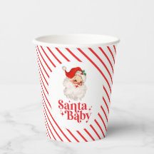 Retro Santa Baby kerst baby shower