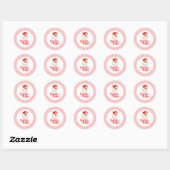 Retro Santa Baby kerst baby shower Ronde Sticker (Vel)