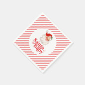 Retro Santa Baby kerst baby shower Servet (Hoek)