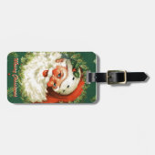 Retro Santa Bagagelabel (Voorkant horizontaal)
