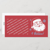 Retro Santa Believe Feestdagenkaart (Voorkant / Achterkant)