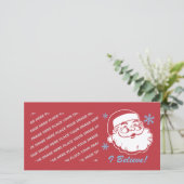 Retro Santa Believe Feestdagenkaart (Staand voorkant)
