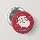 Retro Santa Believe Ronde Button 5,7 Cm (Voorkant /achterkant)
