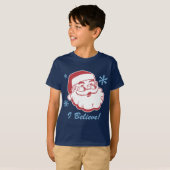 Retro Santa Believe T-shirt (Voorkant volledig)