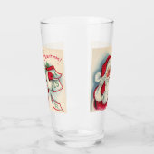 Retro Santa Bezoek Holiday Glas (Links)