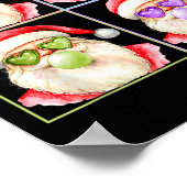 Retro Santa Blowing Bubble Gum P Art Sungles Chris Poster (Hoek)