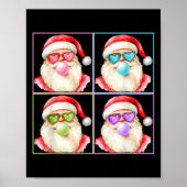 Retro Santa Blowing Bubble Gum P Art Sungles Chris Poster (Voorkant)