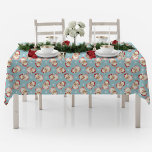 Retro Santa Blue Christmas Tafelkleed<br><div class="desc">Breng een unieke vakantiecharme naar uw eettafel met dit op vintage geïnspireerde blauw kersttafelkleed, met een retro Santa Claus-patroon. Perfect voor feestelijke diners, kerstbijeenkomsten en seizoensgebonden decor, dit tafelkleed voegt een nostalgisch tintje toe met een verfrissende blauwe twist. Ideaal voor diegenen die houden van een mix van klassieke kerststijl en...</div>