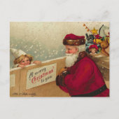 Retro Santa Briefkaart (Voorkant)