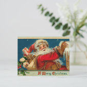 Retro Santa Briefkaart (Staand voorkant)