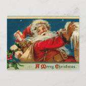 Retro Santa Briefkaart (Voorkant)