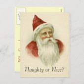Retro Santa Briefkaart (Voorkant / Achterkant)