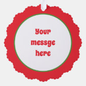 retro  Santa chef bericht toevoegen Ornament Kaart (Achterkant)