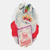 retro  Santa chef bericht toevoegen Ornament Kaart (Rechts)