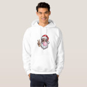 Retro Santa Christmas Blowing Bubble  Hoodie (Voorkant volledig)