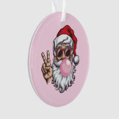 Retro Santa Christmas Blowing Bubble Ornament (voorkant)