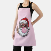 Retro Santa Christmas Blowing Bubble  Schort (Insitu)