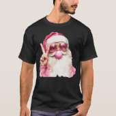 Retro Santa Christmas Blowing Bubble T-shirt (Voorkant)