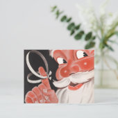 Retro Santa Christmas Briefkaarten (Staand voorkant)