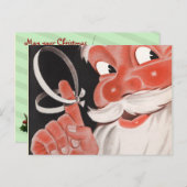 Retro Santa Christmas Briefkaarten (Voorkant / Achterkant)