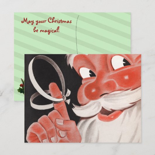 Retro Santa Christmas Briefkaarten (Voorkant / Achterkant)