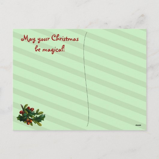 Retro Santa Christmas Briefkaarten (Achterkant)