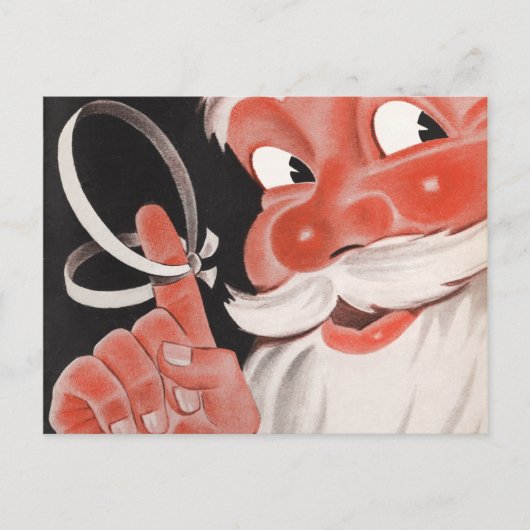 Retro Santa Christmas Briefkaarten (Voorkant)