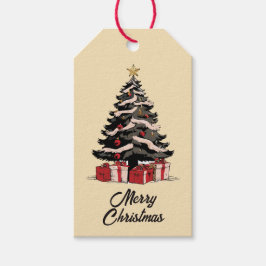 Retro Santa Christmas Gift Label Cadeaulabel