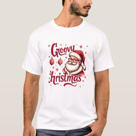 Retro Santa Christmas – Groovy Vakantiestijl T-shirt