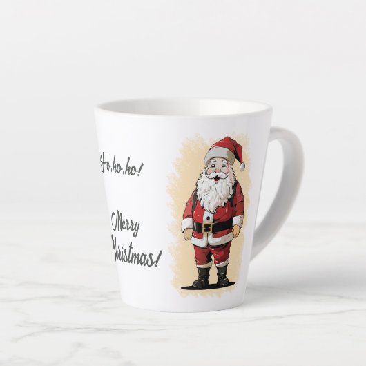 Retro Santa Christmas Latte Mok (Rechterhoek)