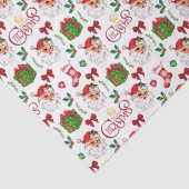 Retro Santa Christmas Tissue Papier (Detail)