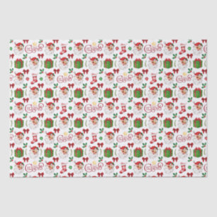 Retro Santa Christmas Tissue Papier