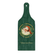 Retro Santa Circle Gepersonaliseerd Snijplank (Voorkant)