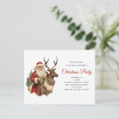 Retro Santa Classic Traditioneel Kerstfeest Briefkaart (Staand voorkant)