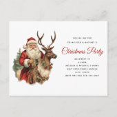 Retro Santa Classic Traditioneel Kerstfeest Briefkaart (Voorkant)