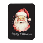  Retro Santa Claus Black Vrolijk Kerstfeest Magneet (Verticaal)