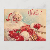 Retro Santa Claus Briefkaart (Voorkant)