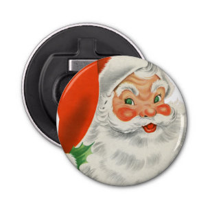  Retro Santa Claus Button Flesopener