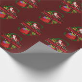 Retro Santa Claus Cadeaupapier (Hoek)