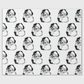 Retro Santa Claus Cadeaupapier (Vlak)