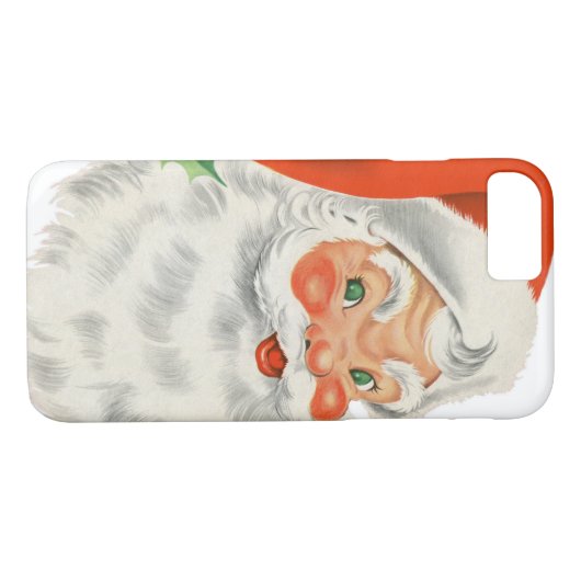 Retro Santa Claus Case-Mate iPhone Case (Achterkant (Horizontaal))