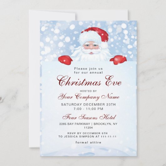 Retro Santa Claus Corporate Kerstmis Kaart (Voorkant)