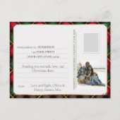 Retro Santa Claus Custom Address Classic Christmas Feestdagenkaart (Achterkant)