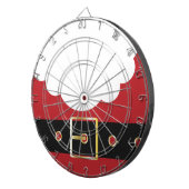 retro santa claus dartbord (Voorkant Rechts)