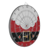 retro santa claus dartbord (Voorkant Links)